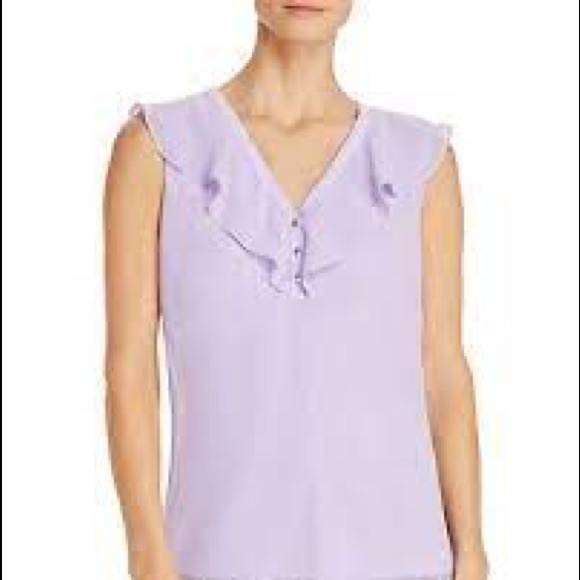 Calvin Klein Sleeveless Chiffon Blouse - Lavender Size OX - Picture 1 of 5